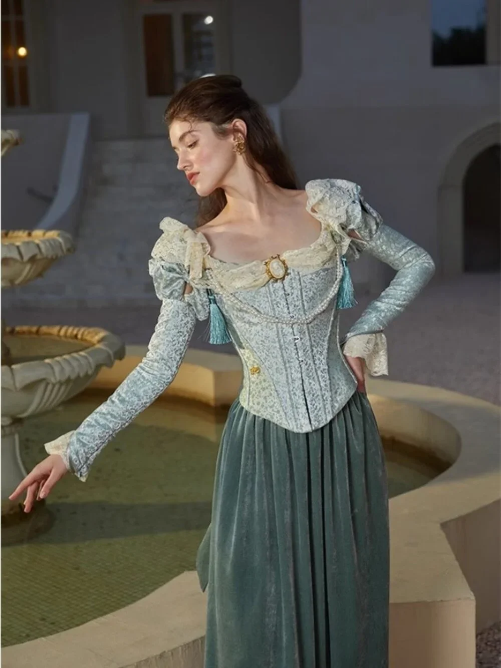 **NWT** DISCONTINUED LaceMade Princess Jasmine Casual Classic Lolita Corset Top - Picture 2 of 16